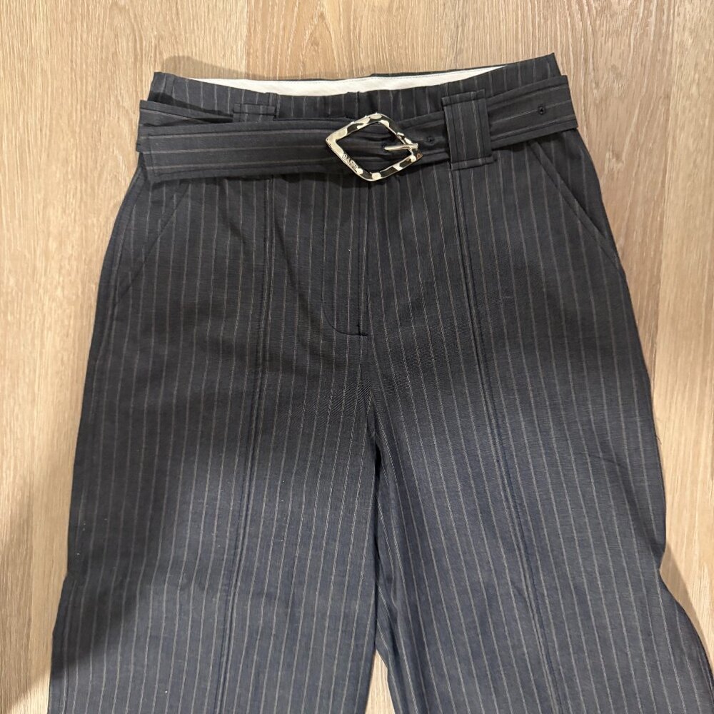 Ganni pinstripe trousers with belt, size 36